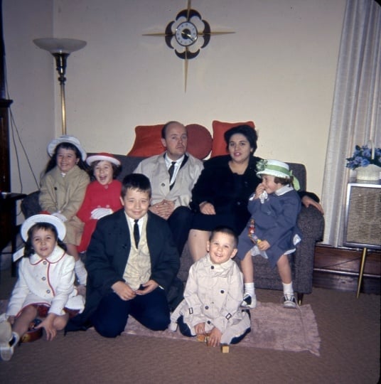 Jack Bethke and Irene Gomez-Bethke with their children, 1960s